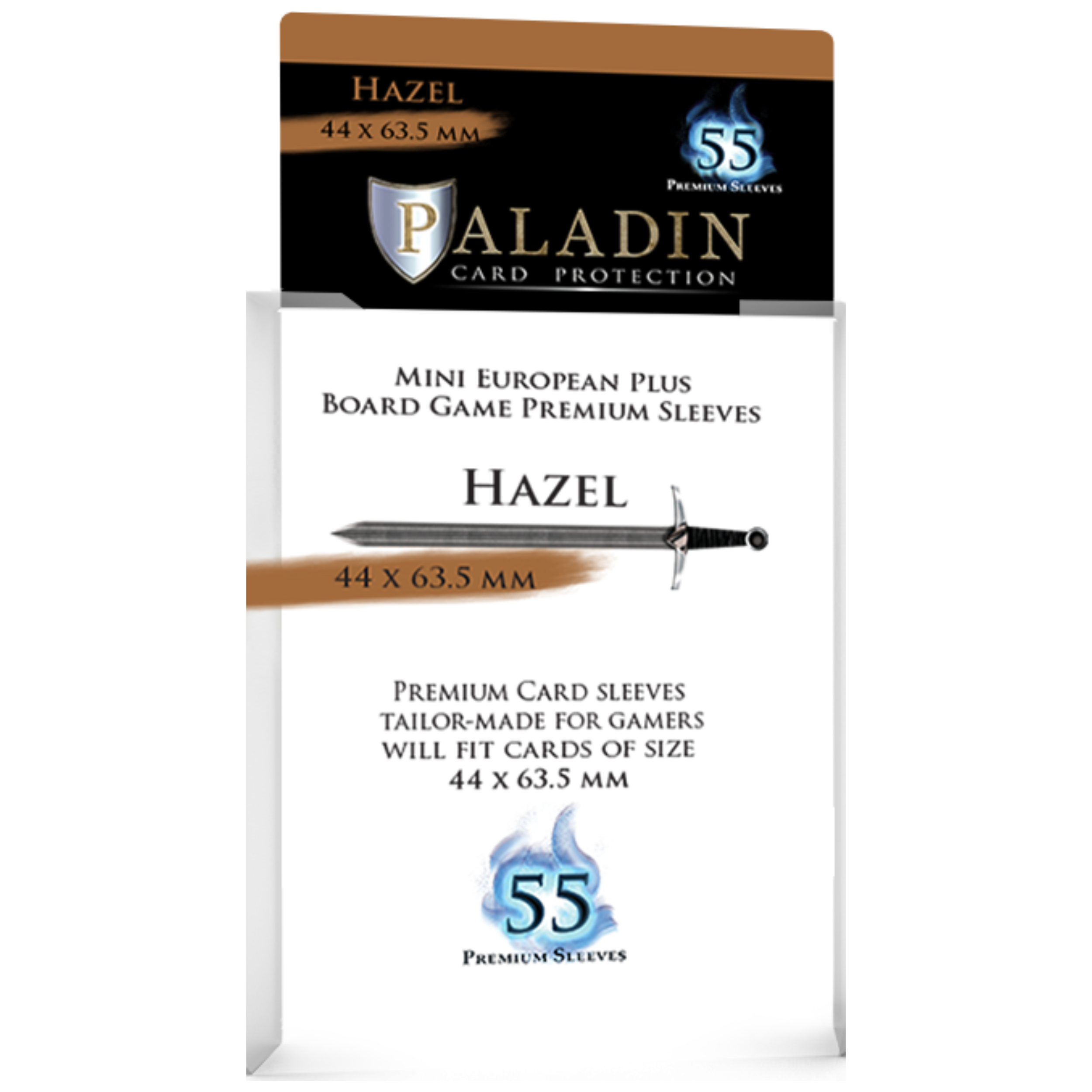 Paladin Premium Mini Euro Plus Hazel 44mm x 63.5mm Card Sleeves - A Muse N Games